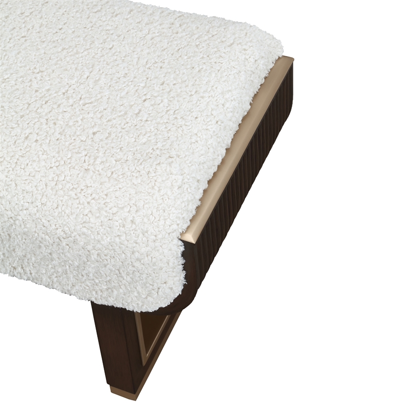West Kensington Accent Bench - Cream Puff/Medium Espresso
