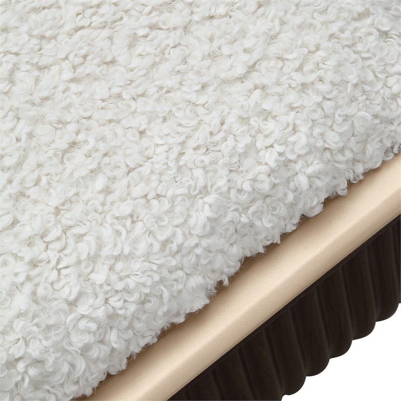 West Kensington Accent Bench - Cream Puff/Medium Espresso