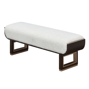 West Kensington Accent Bench - Cream Puff/Medium Espresso