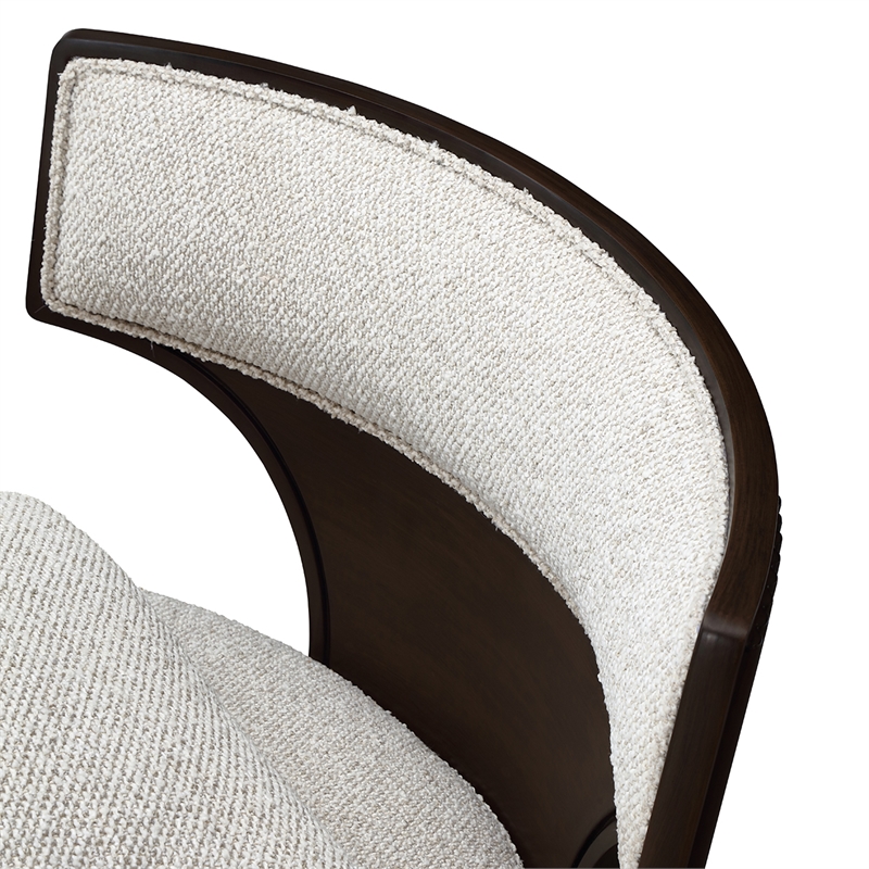 West Kensington Boucle Chaise - Buff/Medium Espresso
