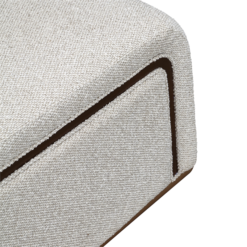 West Kensington Boucle Chaise - Buff/Medium Espresso