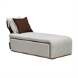 West Kensington Boucle Chaise - Buff/Medium Espresso