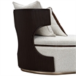 West Kensington Boucle Chaise - Buff/Medium Espresso