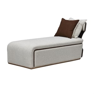West Kensington Boucle Chaise - Buff/Medium Espresso