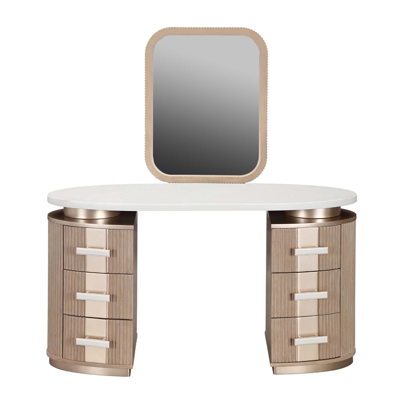 West Kensington Vanity with Mirror - Sea Salt Caramel