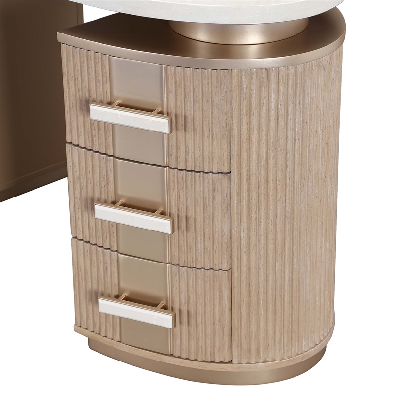 West Kensington Vanity with Mirror - Sea Salt Caramel