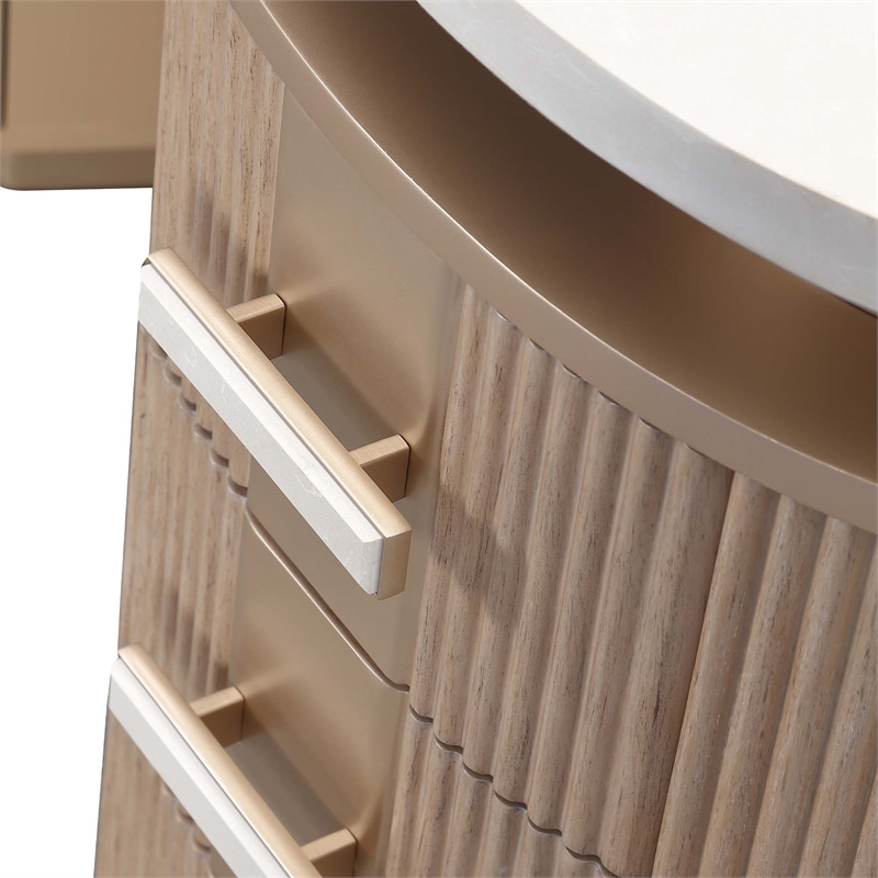 West Kensington Vanity with Mirror - Sea Salt Caramel