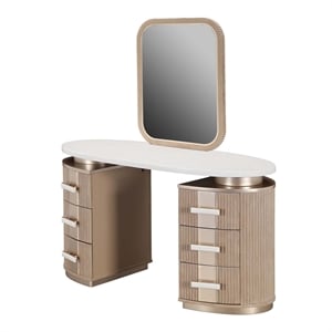 West Kensington Vanity with Mirror - Sea Salt Caramel