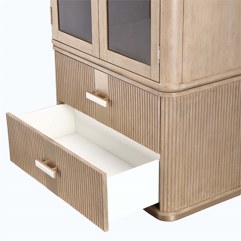 West Kensington Display Cabinet - Sea Salt Caramel