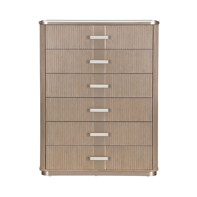 West Kensington 6-Drawer Highboy Chest - Sea Salt Caramel