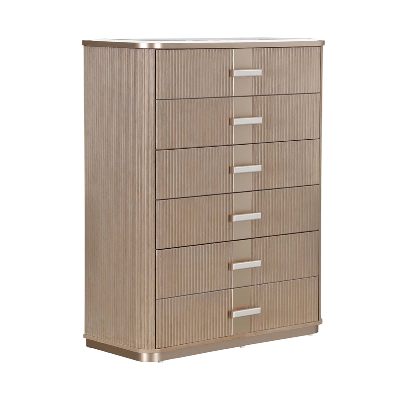 West Kensington 6-Drawer Highboy Chest - Sea Salt Caramel