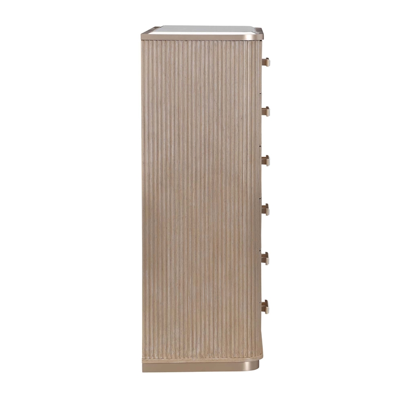 West Kensington 6-Drawer Highboy Chest - Sea Salt Caramel