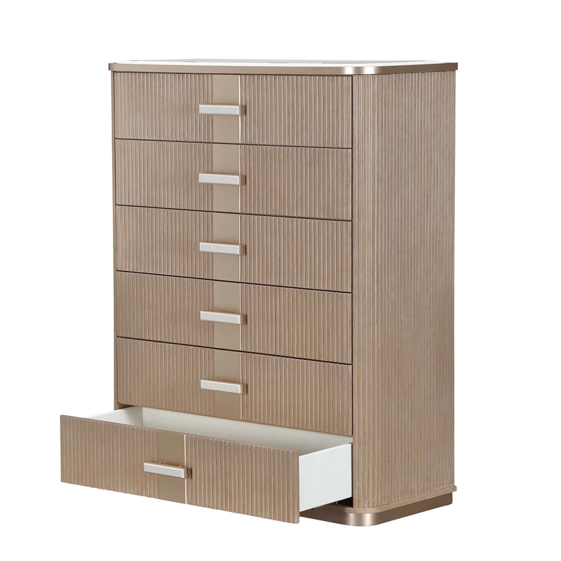 West Kensington 6-Drawer Highboy Chest - Sea Salt Caramel