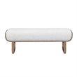 West Kensington Sherpa Accent Bench - Cream Puff/Sea Salt Caramel
