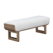 West Kensington Sherpa Accent Bench - Cream Puff/Sea Salt Caramel
