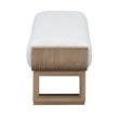 West Kensington Sherpa Accent Bench - Cream Puff/Sea Salt Caramel