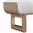 West Kensington Sherpa Accent Bench - Cream Puff/Sea Salt Caramel