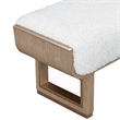 West Kensington Sherpa Accent Bench - Cream Puff/Sea Salt Caramel