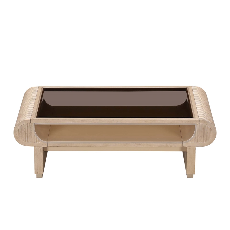 West Kensington Reeded Cocktail Table - Sea Salt Caramel