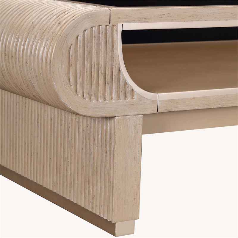 West Kensington Reeded Cocktail Table - Sea Salt Caramel