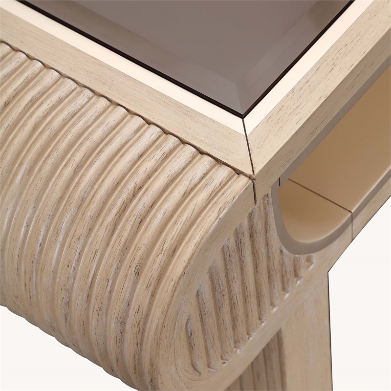 West Kensington Reeded Cocktail Table - Sea Salt Caramel