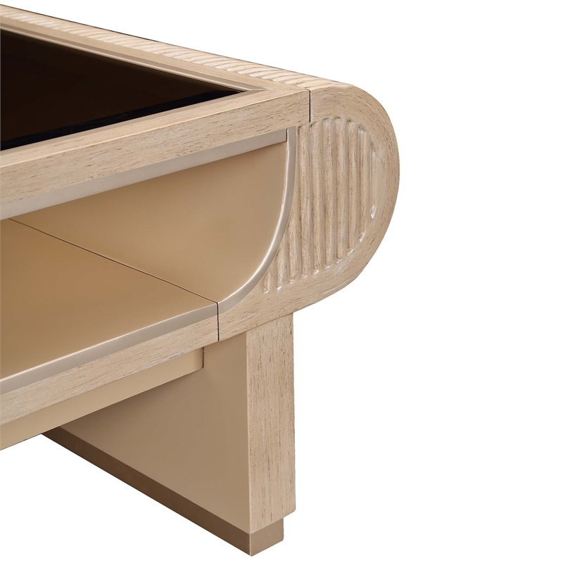 West Kensington Reeded Cocktail Table - Sea Salt Caramel