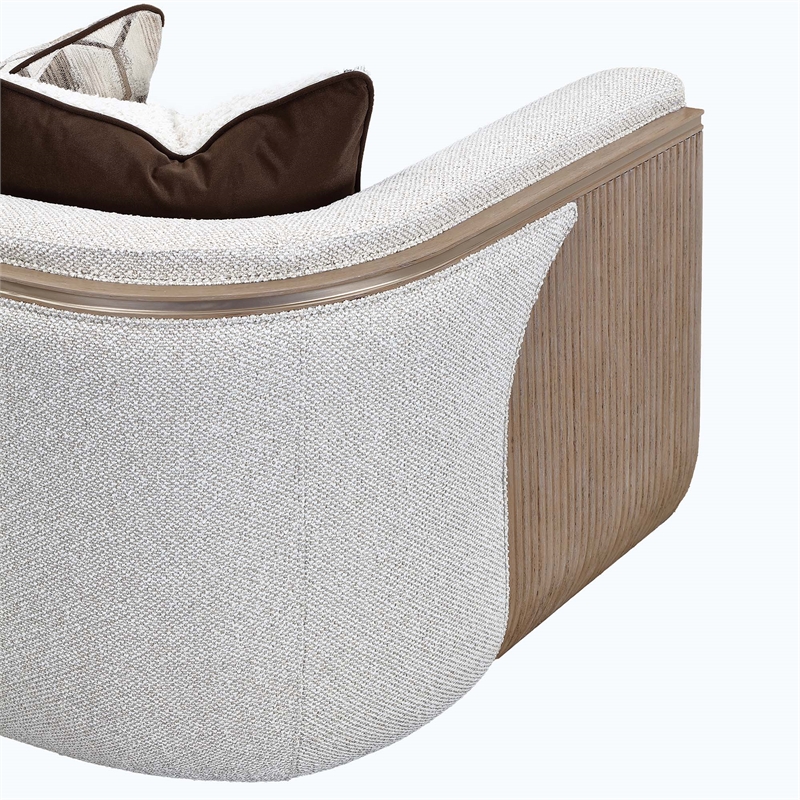 West Kensington Boucle Sofa - Buff/Seal Salt Caramel