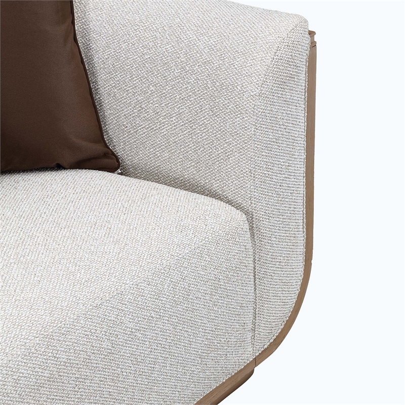 West Kensington Boucle Sofa - Buff/Seal Salt Caramel