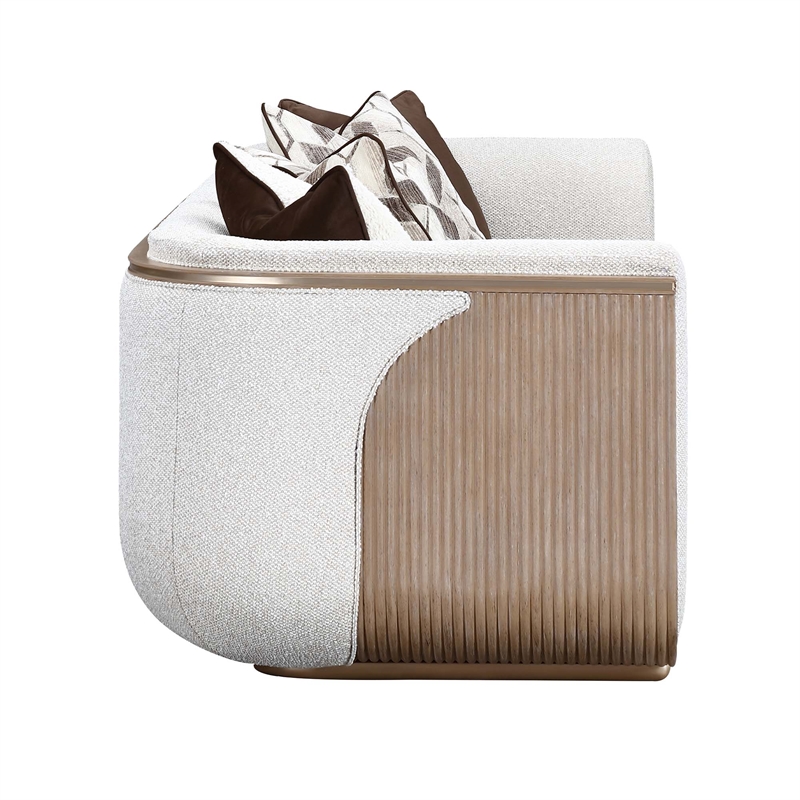 West Kensington Boucle Sofa - Buff/Seal Salt Caramel