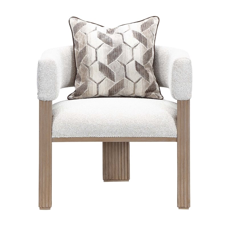 West Kensington Boucle Accent Chair - Buff/Seal Salt Caramel