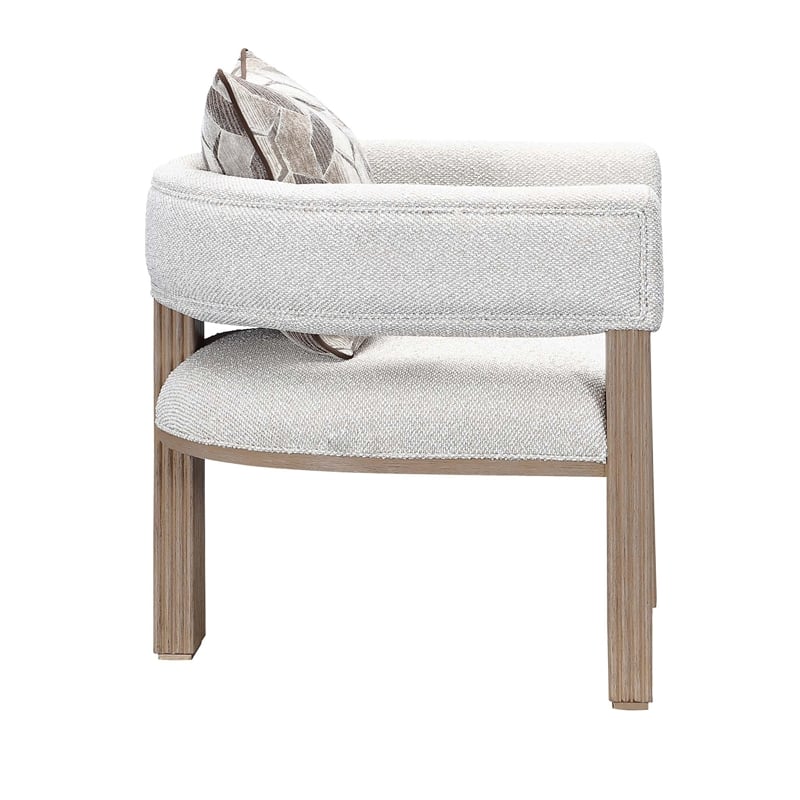 West Kensington Boucle Accent Chair - Buff/Seal Salt Caramel