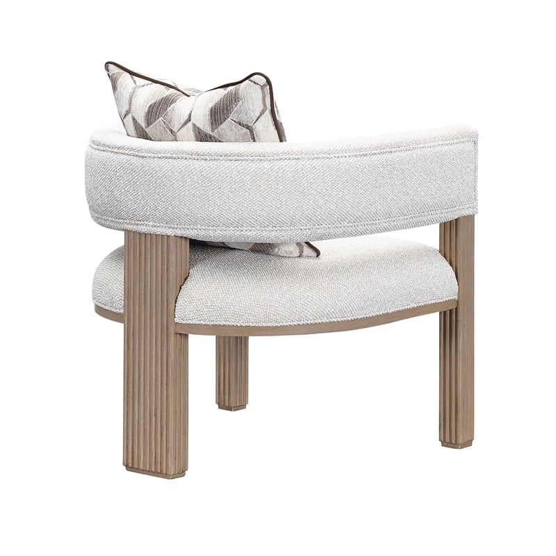 West Kensington Boucle Accent Chair - Buff/Seal Salt Caramel