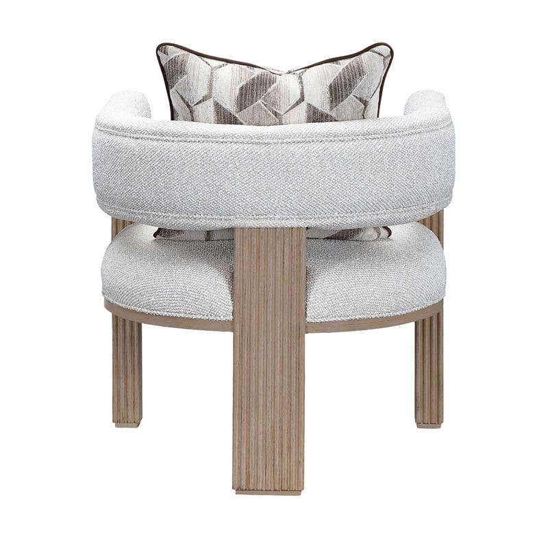West Kensington Boucle Accent Chair - Buff/Seal Salt Caramel