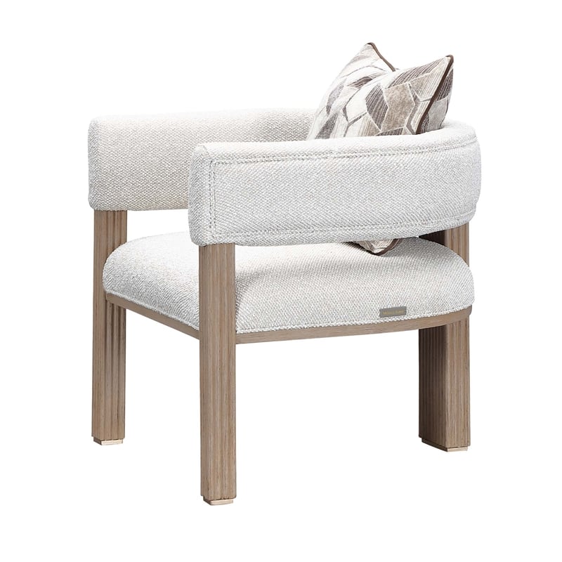 West Kensington Boucle Accent Chair - Buff/Seal Salt Caramel