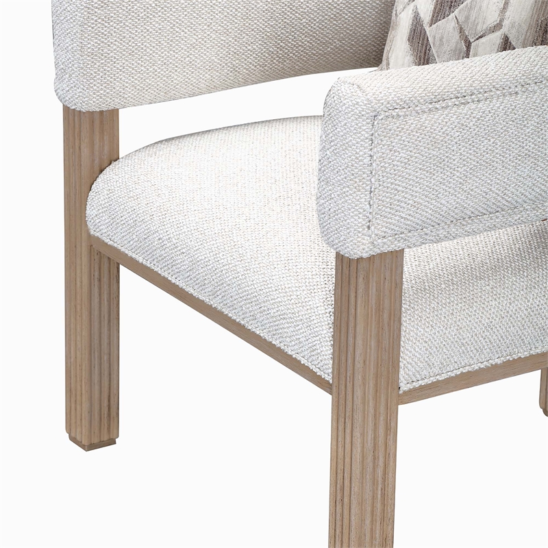 West Kensington Boucle Accent Chair - Buff/Seal Salt Caramel