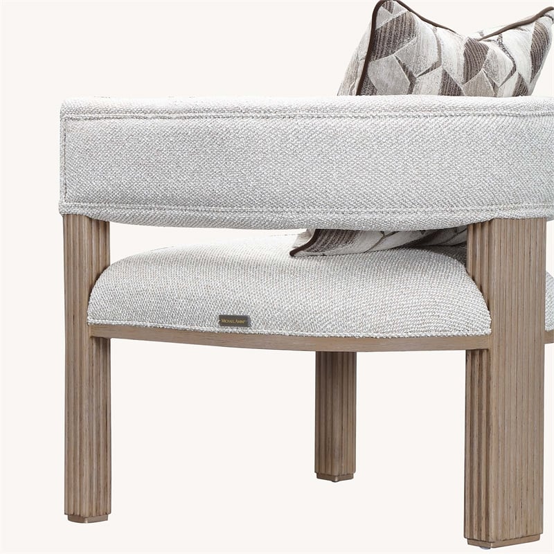 West Kensington Boucle Accent Chair - Buff/Seal Salt Caramel