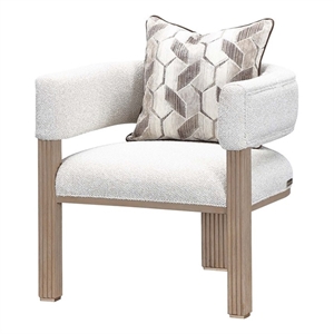 West Kensington Boucle Accent Chair - Buff/Seal Salt Caramel