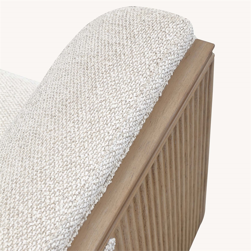 West Kensington Boucle Matching Accent Chair - Buff/Seal Salt Caramel