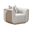 West Kensington Boucle Matching Accent Chair - Buff/Seal Salt Caramel