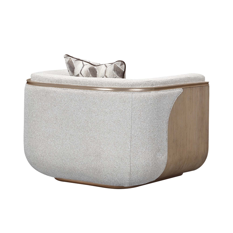 West Kensington Boucle Matching Accent Chair - Buff/Seal Salt Caramel