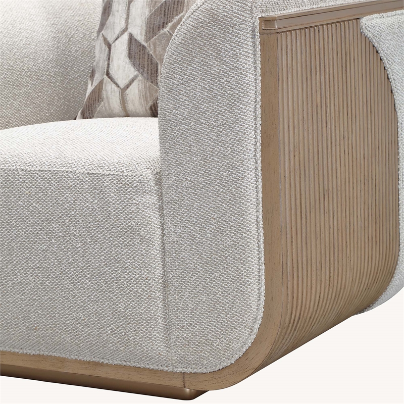 West Kensington Boucle Matching Accent Chair - Buff/Seal Salt Caramel