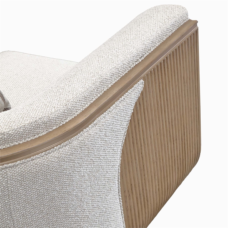 West Kensington Boucle Matching Accent Chair - Buff/Seal Salt Caramel