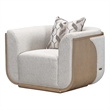 West Kensington Boucle Matching Accent Chair - Buff/Seal Salt Caramel