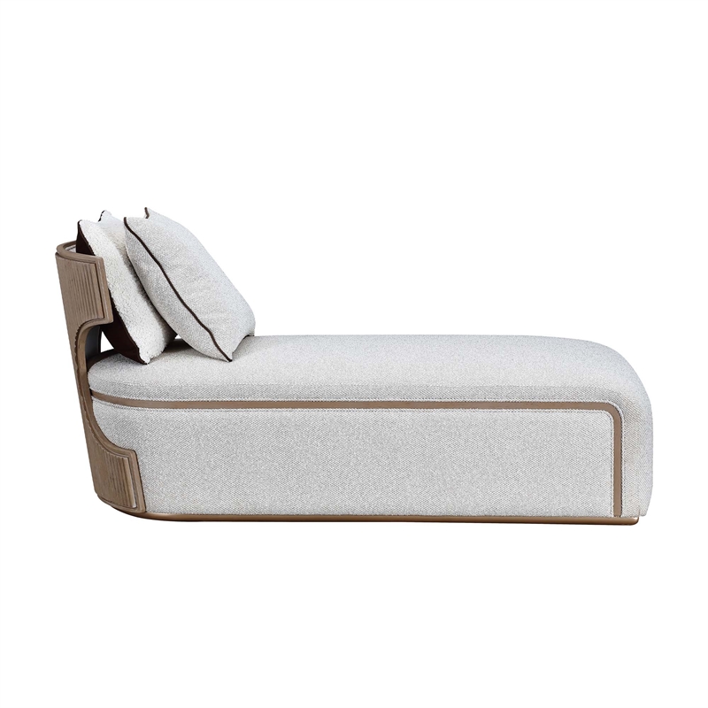 West Kensington Boucle Chaise - Buff/Seal Salt Caramel