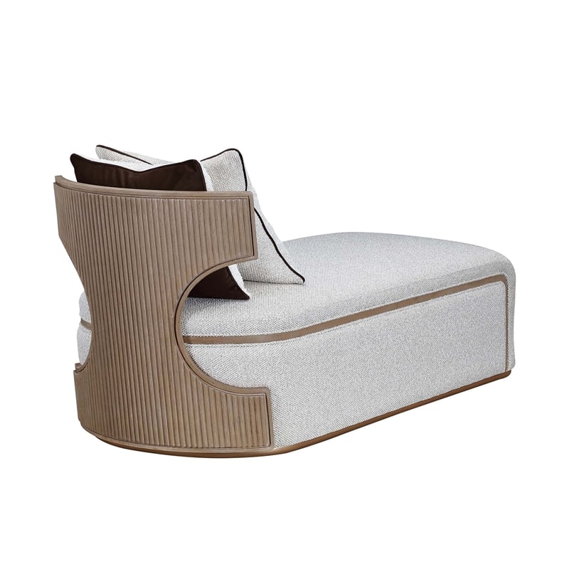 West Kensington Boucle Chaise - Buff/Seal Salt Caramel