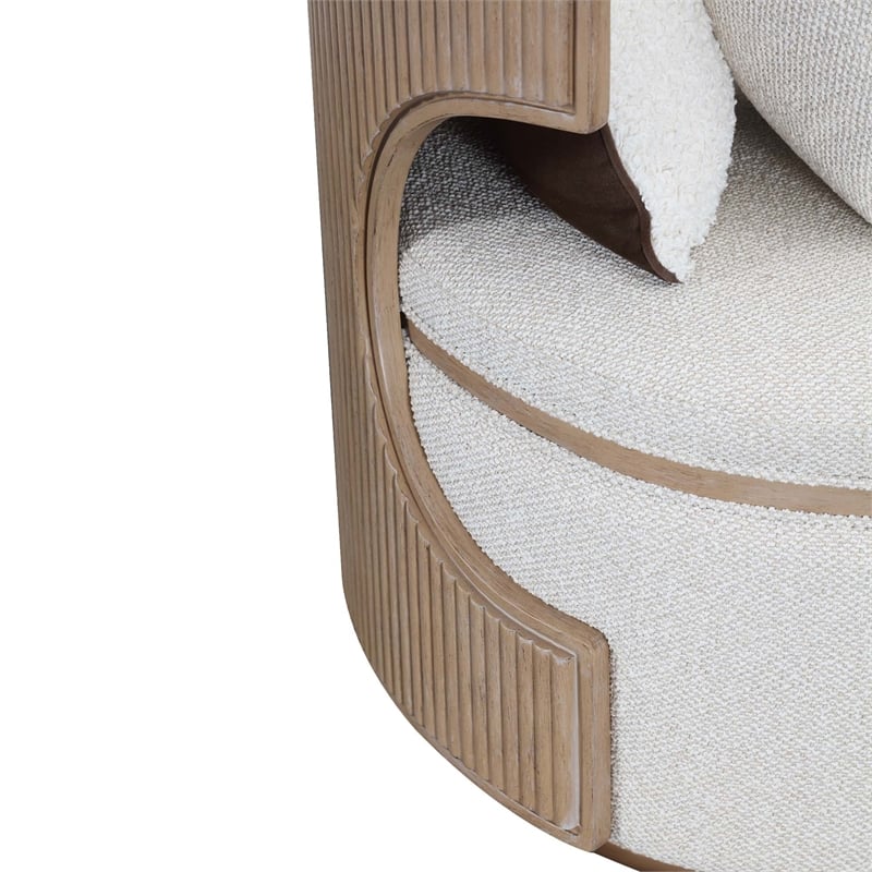West Kensington Boucle Chaise - Buff/Seal Salt Caramel