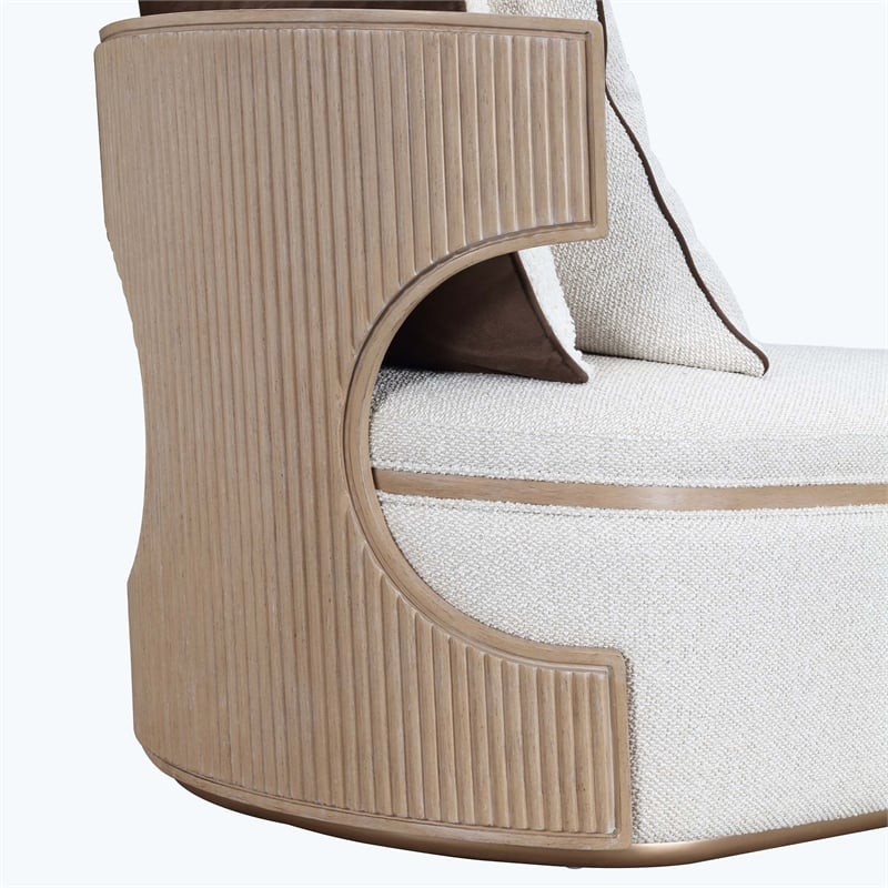 West Kensington Boucle Chaise - Buff/Seal Salt Caramel