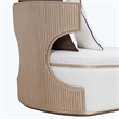 West Kensington Boucle Chaise - Buff/Seal Salt Caramel