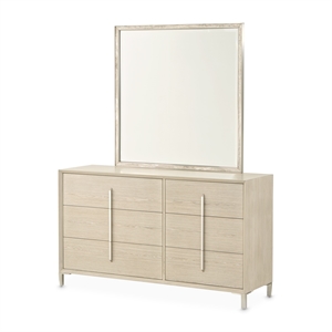 Lotus Bay 60&quot Wide Dresser with Mirror - Sand