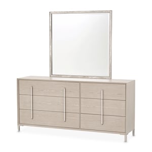 Lotus Bay Large 72&quot Wide Dresser with Mirror - Sand